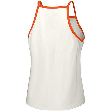 Women's Lusso Style  White San Francisco Giants Nadine Halter Tank Top