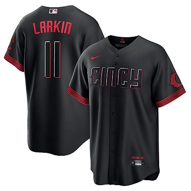 Men's Nike Barry Larkin Black Cincinnati Reds 2023 City Connect Replica Player Jersey