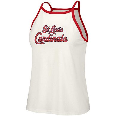 Women's Lusso Style  White St. Louis Cardinals Nadine Halter Tank Top