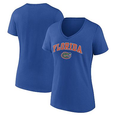 Women's Fanatics Branded Royal Florida Gators Evergreen Campus V-Neck T-Shirt