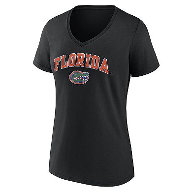 Women's Fanatics Branded Black Florida Gators Evergreen Campus V-Neck T-Shirt