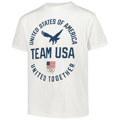 Youth White Team USA Eagle United T-Shirt