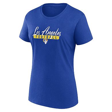 Women's Fanatics Branded  Royal/Gold Los Angeles Rams Fan T-Shirt Combo Set