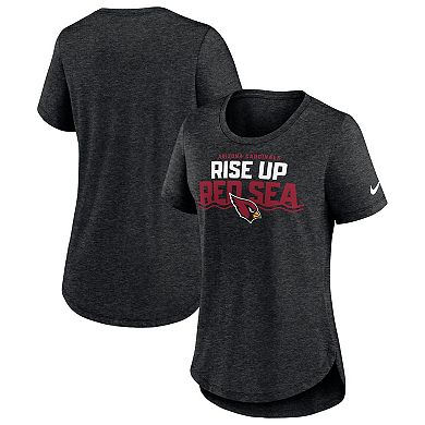 Women's Nike Heather Black Arizona Cardinals Local Fashion Tri-Blend T-Shirt