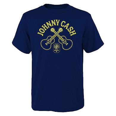 Youth Navy Nashville SC x Johnny Cash Guitars T-Shirt