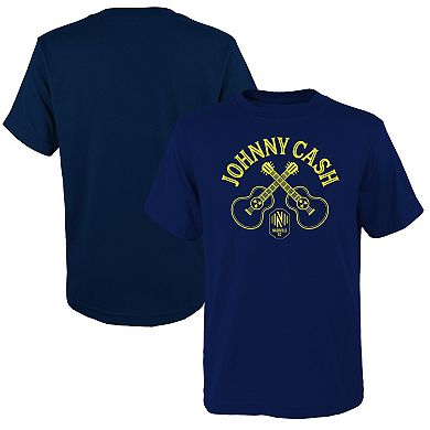 Youth Navy Nashville SC x Johnny Cash Guitars T-Shirt