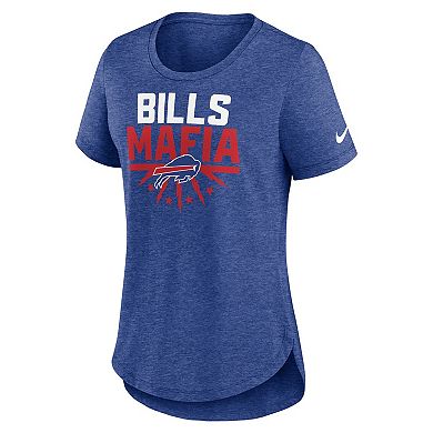 Women's Nike Heather Royal Buffalo Bills Local Fashion Tri-Blend T-Shirt