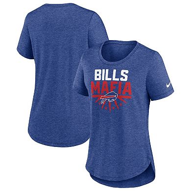 Women's Nike Heather Royal Buffalo Bills Local Fashion Tri-Blend T-Shirt