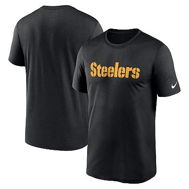 Men's Nike  Black Pittsburgh Steelers Legend Wordmark Performance T-Shirt