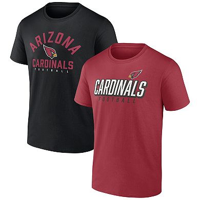 Men's Fanatics Branded Cardinal/Black Arizona Cardinals Player Pack T-Shirt Combo Set