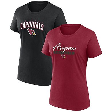 Women's Fanatics Branded  Cardinal/Black Arizona Cardinals Fan T-Shirt Combo Set
