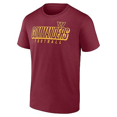 Men's Fanatics Branded Burgundy/Gold Washington Commanders Player Pack T-Shirt Combo Set