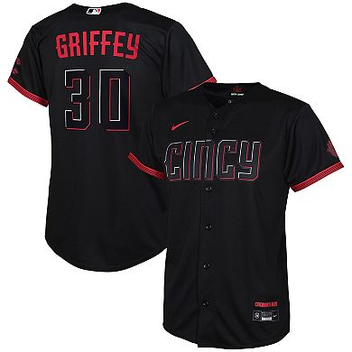 Toddler Nike Ken Griffey Jr. Black Cincinnati Reds 2023 City Connect Replica Player Jersey