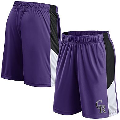 Men's Fanatics Branded Purple Colorado Rockies Primary Logo Shorts
