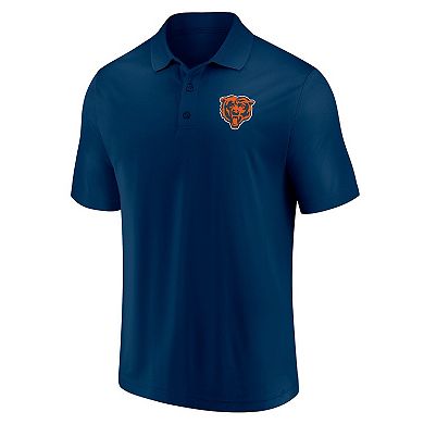 Men's Fanatics Branded Navy/Orange Chicago Bears Dueling Two-Pack Polo Set