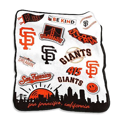 San Francisco Giants 50'' x 60'' Native Raschel Plush Throw Blanket