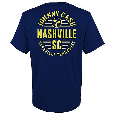 Youth Navy Nashville SC x Johnny Cash Lines T-Shirt