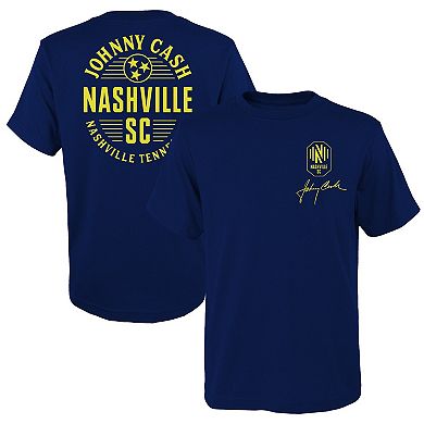 Youth Navy Nashville SC x Johnny Cash Lines T-Shirt