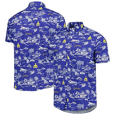Men's Reyn Spooner Royal Seattle Mariners Kekai Button-Down Shirt