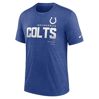 Men's Nike Heather Royal Indianapolis Colts Team Tri-Blend T-Shirt