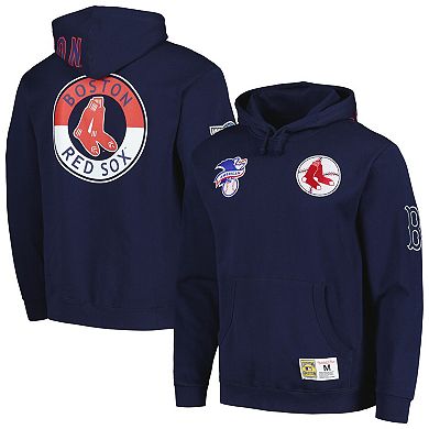 Men's Mitchell & Ness Navy Boston Red Sox City Collection Pullover Hoodie