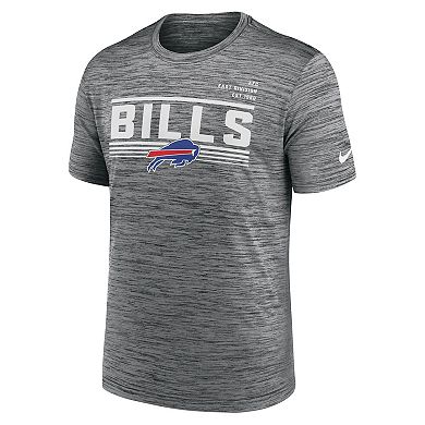 Men's Nike Gray Buffalo Bills Yardline Velocity Performance T-Shirt