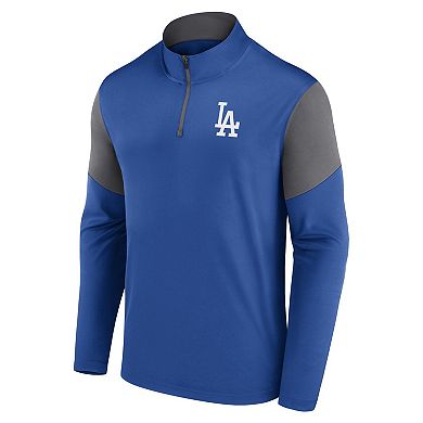 Men's Fanatics Branded Royal Los Angeles Dodgers Logo Quarter-Zip Top