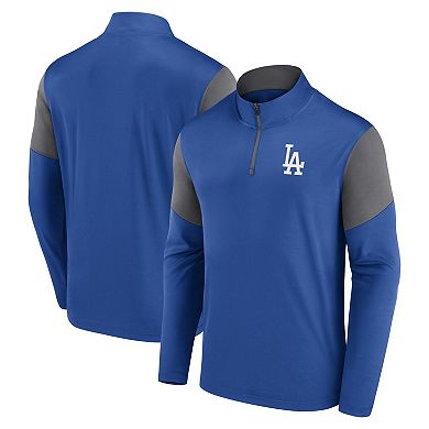 Men's Fanatics Branded Royal Los Angeles Dodgers Logo Quarter-Zip Top