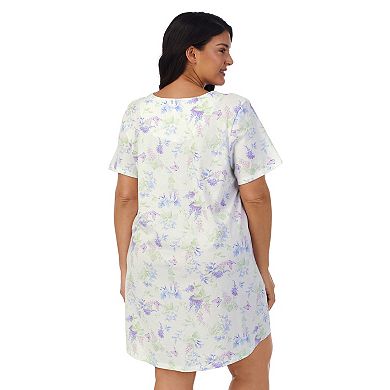 Plus Size Carole Hochman Cotton Short Sleeve Nightgown