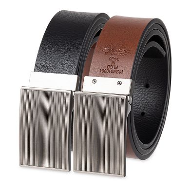 Men's Sonoma Goods For Life® Two-In-One Reversible Textured Plaque Buckle Belt
