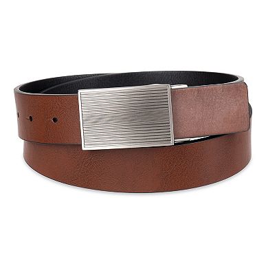 Men's Sonoma Goods For Life® Two-In-One Reversible Textured Plaque Buckle Belt