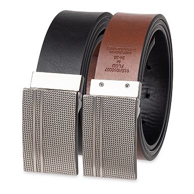 Men's Sonoma Goods For Life® Two-In-One Reversible Mesh Textured Plaque Buckle Belt