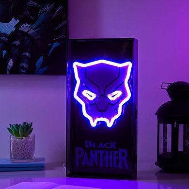 Idea Nuova Marvel Black Panther Neon LED Lamp Table Decor