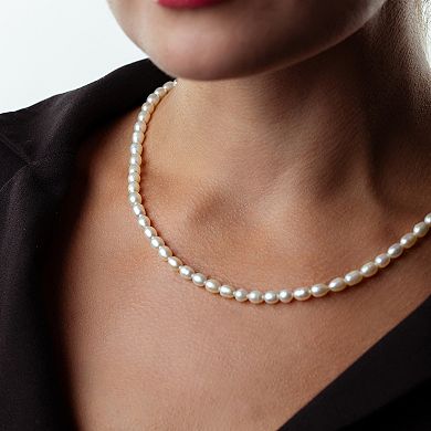 Gemistry Sterling Silver Freshwater Cultured Pearl Strand Necklace