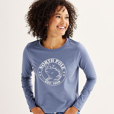 Petite Sonoma Goods For Life Long Sleeve Holiday Graphic Tee