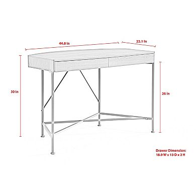 Zakai Writing Desk 2 Storage Drawers