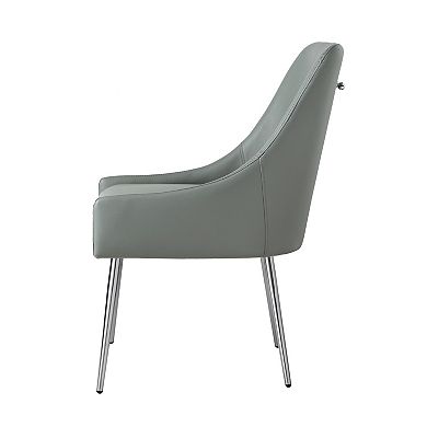 Perla Dining Chair Chrome Silver Finish Handle and Legs