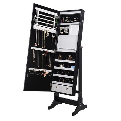 Katy Jewelry Armoire Lockable with LED Lights