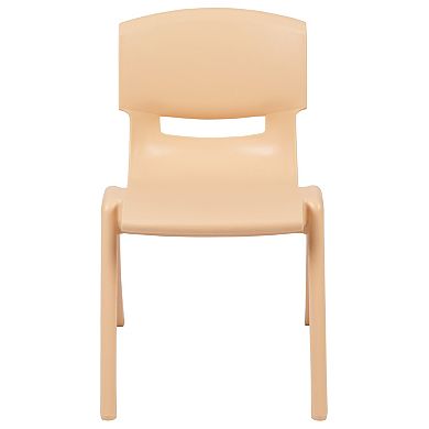 Emma and Oliver 5 Pack Plastic Stackable School Chair with 13.25" Seat Height