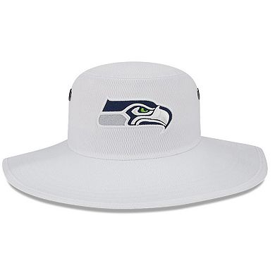 Men's New Era White Seattle Seahawks 2023 NFL Training Camp Panama Bucket Hat