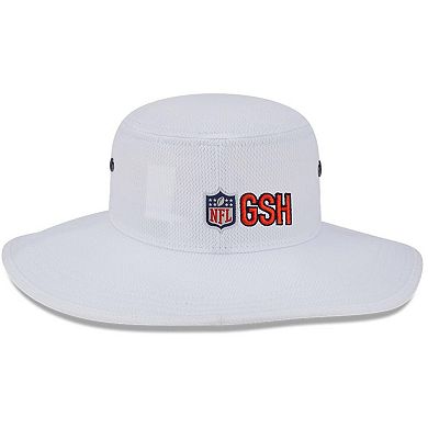 Men's New Era White Chicago Bears 2023 NFL Training Camp Secondary Logo Panama Bucket Hat