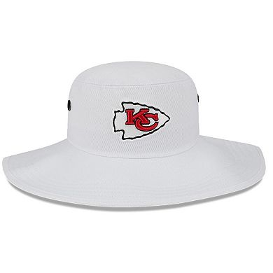 Men's New Era White Kansas City Chiefs 2023 NFL Training Camp Panama Bucket Hat