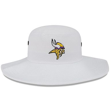 Men's New Era White Minnesota Vikings 2023 NFL Training Camp Panama Bucket Hat