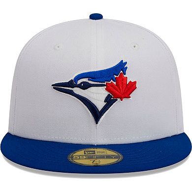 Men's New Era White/Royal Toronto Blue Jays Optic 59FIFTY Fitted Hat