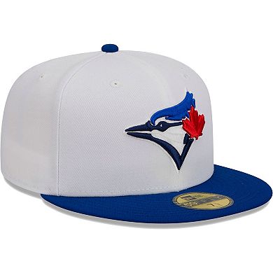 Men's New Era White/Royal Toronto Blue Jays Optic 59FIFTY Fitted Hat
