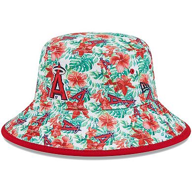 Men's New Era Los Angeles Angels Tropic Floral Bucket Hat
