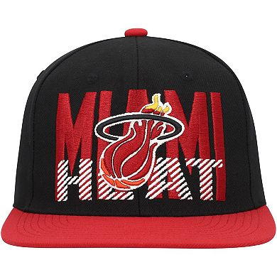 Men's Mitchell & Ness Black Miami Heat SOUL Cross Check Snapback