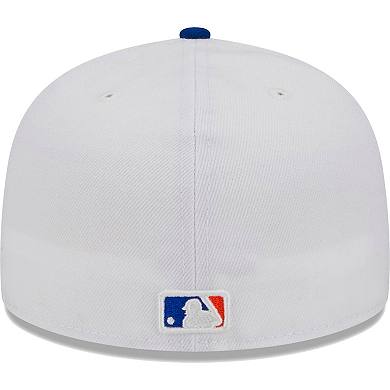 Men's New Era White/Royal New York Mets Optic 59FIFTY Fitted Hat