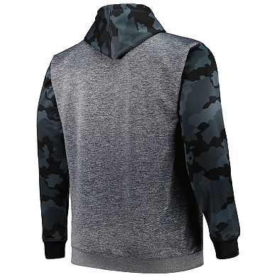 Men's Fanatics Branded Heather Charcoal Carolina Panthers Camo Pullover Hoodie