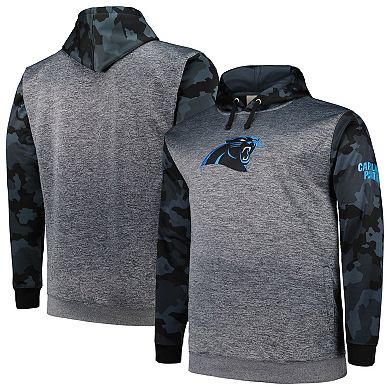 Men's Fanatics Branded Heather Charcoal Carolina Panthers Camo Pullover Hoodie